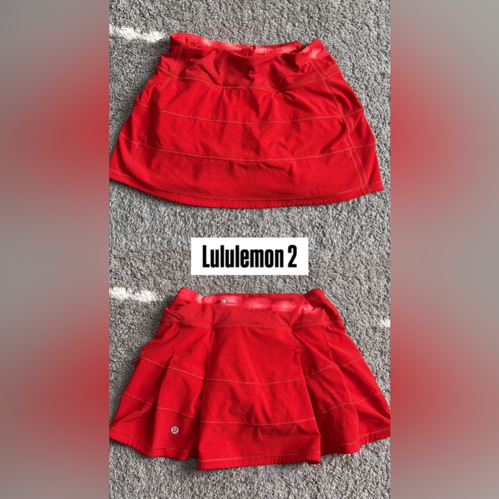 Lululemon pace revival Red Skirt